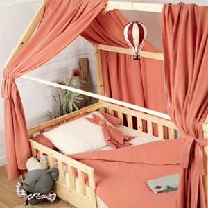 Set double ciel de lit cabane en gaze