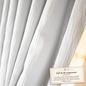 Set double ciel de lit cabane gris