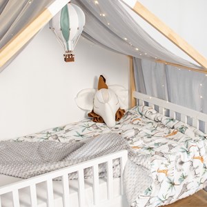 Ciel de lit cabane toile en gaze de