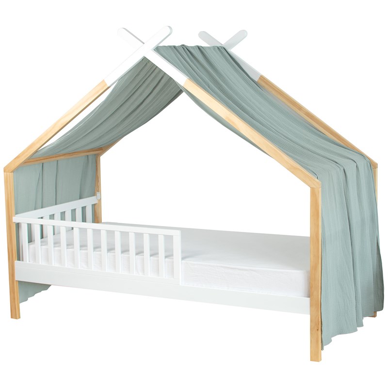 Ciel de lit cabane gaze coton jeanne