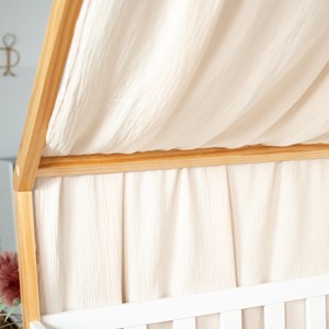 Ciel de lit cabane gaze coton jeanne