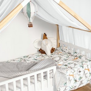 Ciel de lit cabane gaze coton jeanne