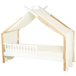 Ciel de lit cabane gaze coton jeanne