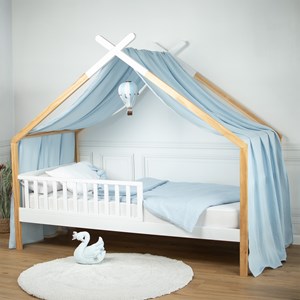 Ciel de lit cabane gaze coton jeanne