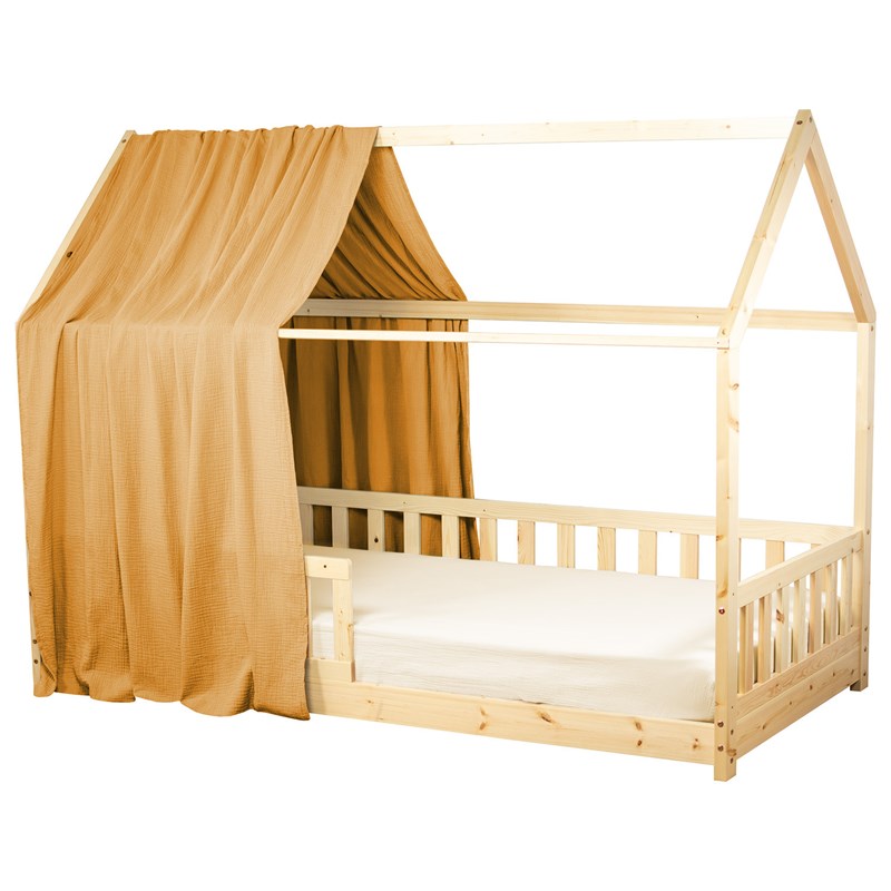 Ciel de lit cabane gaze de coton solo