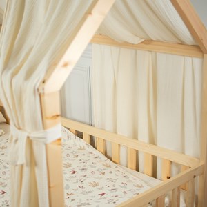 Ciel de lit cabane gaze de coton solo