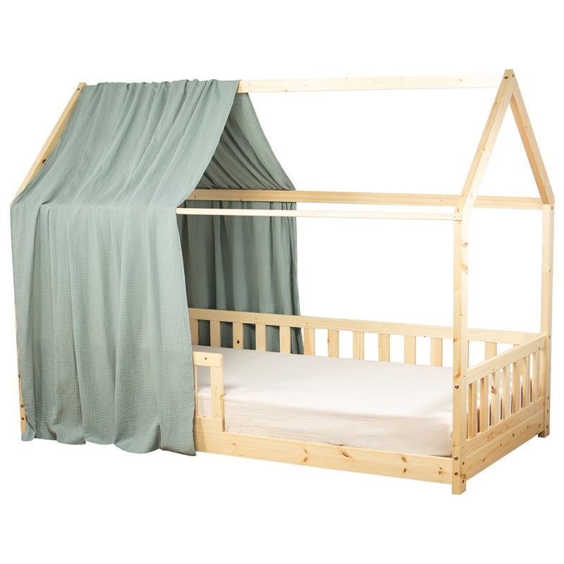 Ciel de lit cabane gaze de coton solo