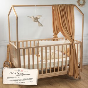 Ciel de lit cabane gaze de coton solo