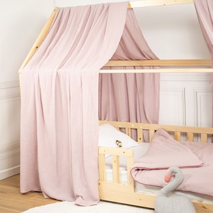 Ciel de lit cabane gaze de coton solo