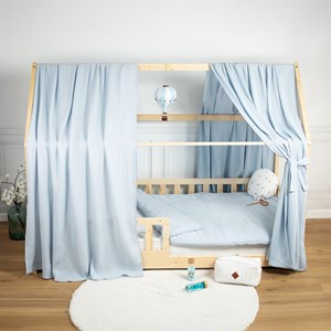 Ciel de lit cabane gaze de coton solo