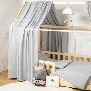 Ciel de lit cabane gaze de coton solo