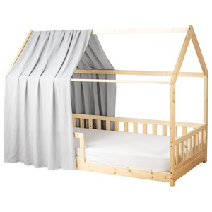 Ciel de lit cabane gaze coton jeanne