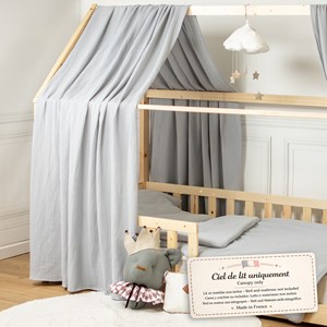 Ciel de lit cabane gaze de coton solo
