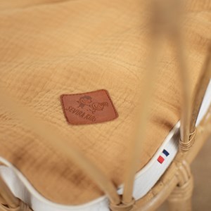 Set berceau, couverture & coussin camel