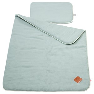 Set berceau, couverture & coussin vert