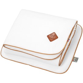 Set berceau, couverture & coussin blanc