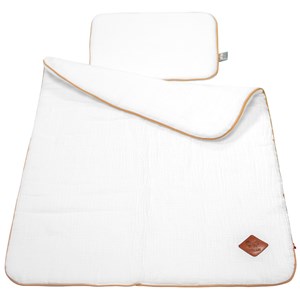 Set berceau, couverture & coussin blanc