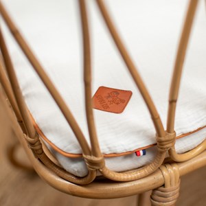 Set berceau, couverture & coussin blanc