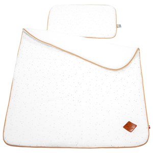 Set berceau, couverture & coussin blanc