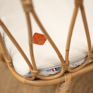 Set berceau, couverture & coussin beige