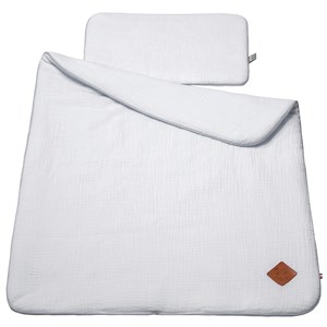 Set berceau, couverture & coussin gris