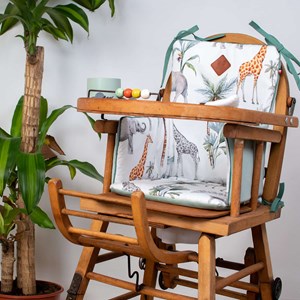 Coussin chaise haute réversible safari