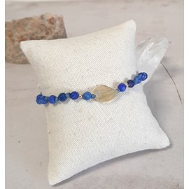 Bracelet lapis-lazuli et citrine litha
