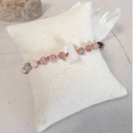 Bracelet tourmaline et cristal de roche