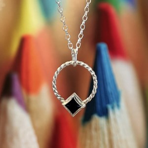 Collier en argent 925 et onyx noir