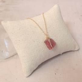 Collier tourmaline rose itá