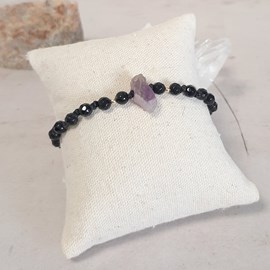 Bracelet onyx et améthyste litha