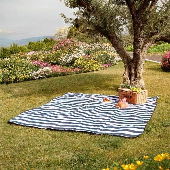 Lot De 2 Couvertures De Pique-nique Idena – 120x150 Cm Chacune – Léger, Pliable Avec Sac Et Sangle – Motif Feuilles Tropicales - 10