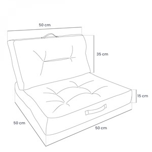 Coussins salon de jardin - terracotta