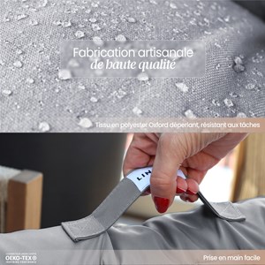 Coussins salon de jardin - gris clair