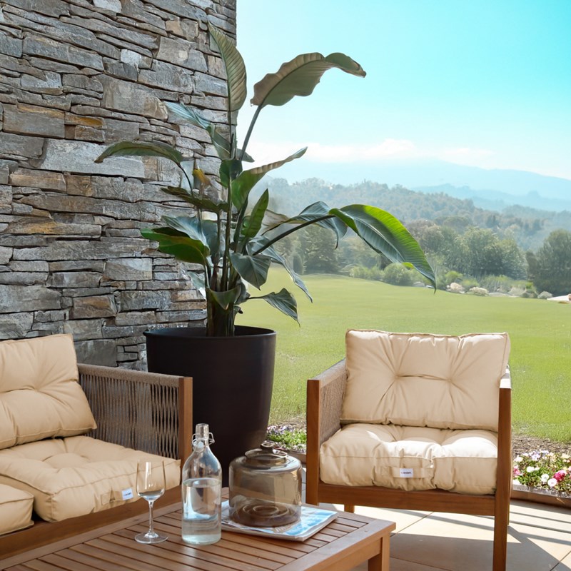 Coussins salon de jardin - beige