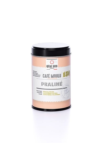 Café moulu aromatisé praliné