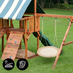 Balançoire enfant charge 150 kg, beige