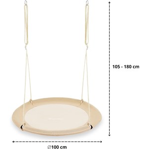 Balançoire enfant charge 150 kg, beige
