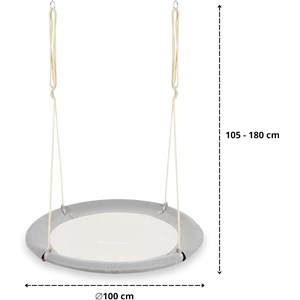Balançoire enfant charge 150 kg, grise