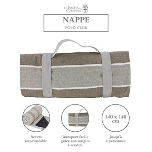 Nappe pique-nique polo-club 140x140cm