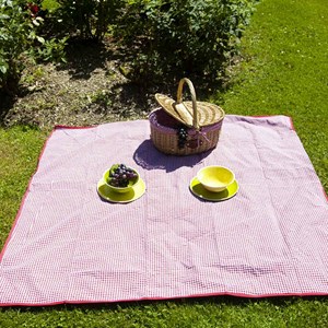 Nappe picnic vichy rouge 140x140cm