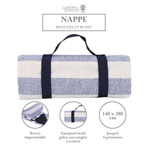 Nappe picnic bleu ciel (140 x 280 cm)
