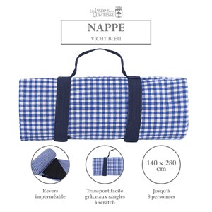 Nappe xl picnic vichy bleu 280x140cm