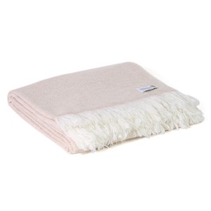 Plaid cachemire et laine diamant camel