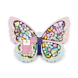 Coffret papillon de perles en bois