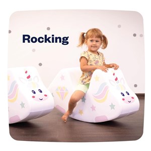 Jouet à bascule licorne blanche