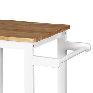 Desserte à roulettes blanche