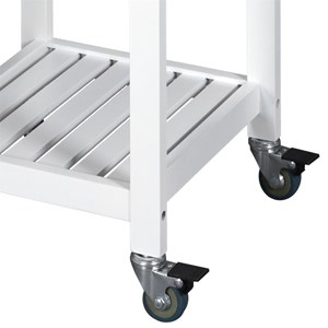 Desserte à roulettes blanche