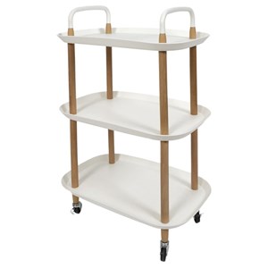 Desserte à roulettes blanche