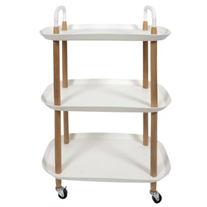 Desserte à roulettes blanche